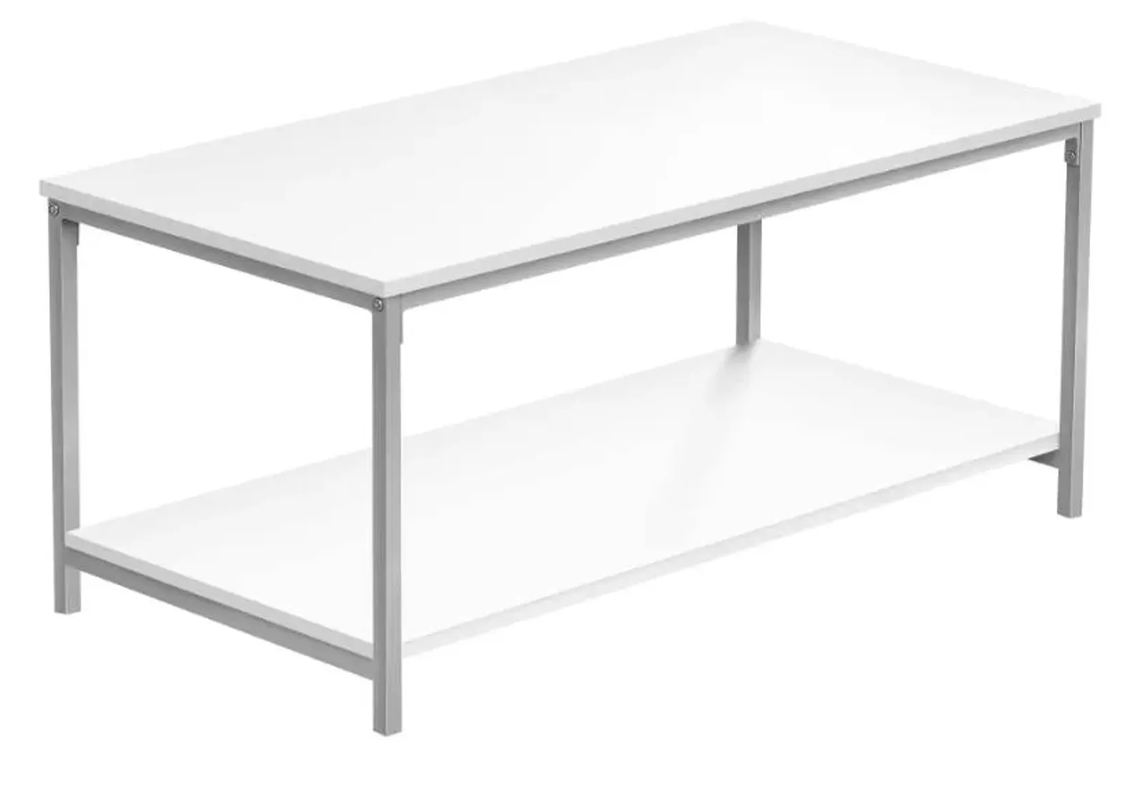 Monarch Specialties Inc. Silver/White Coffee Table