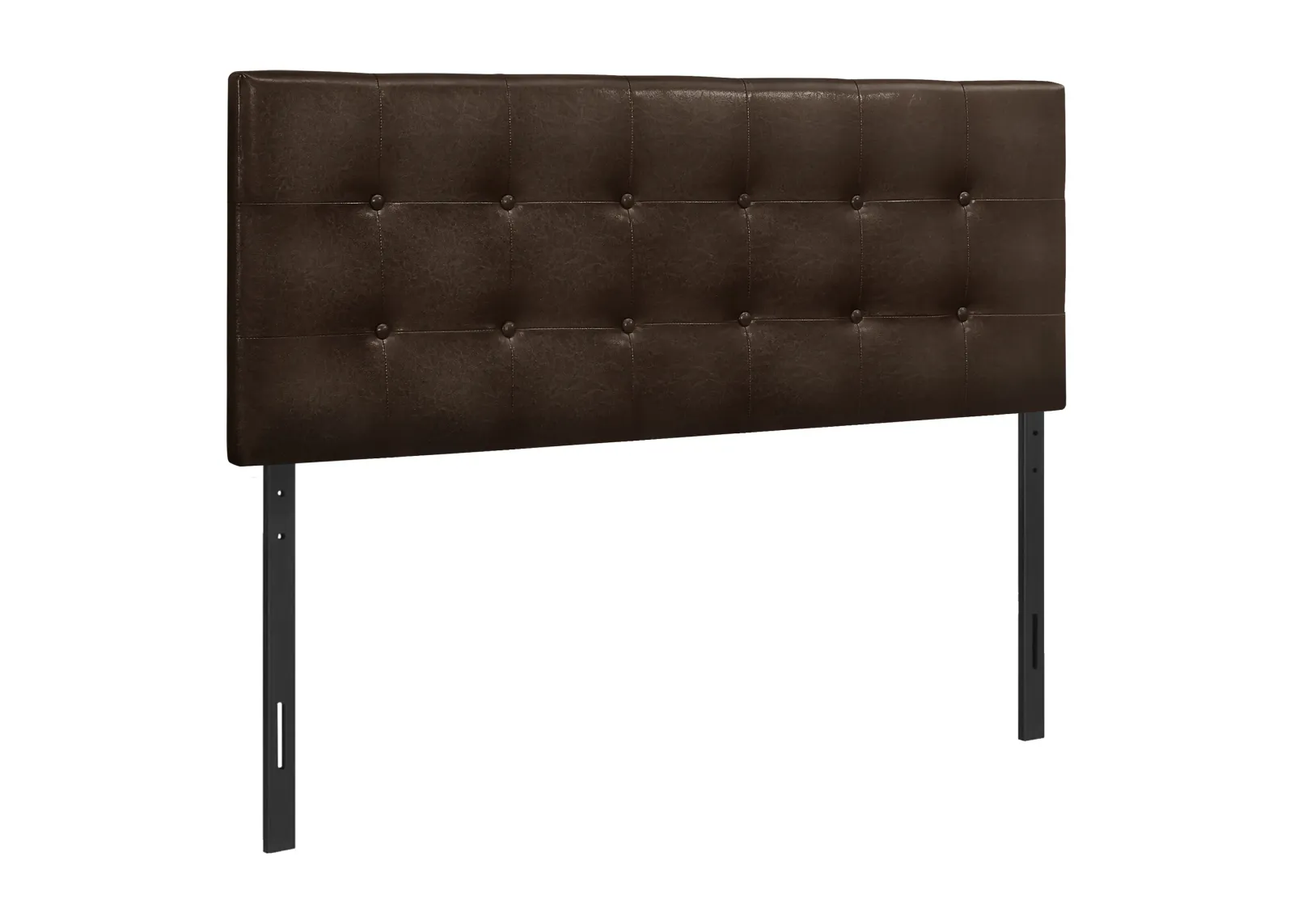 Bed, Headboard Only, Full Size, Bedroom, Upholstered, Pu Leather Look, Brown, Transitional