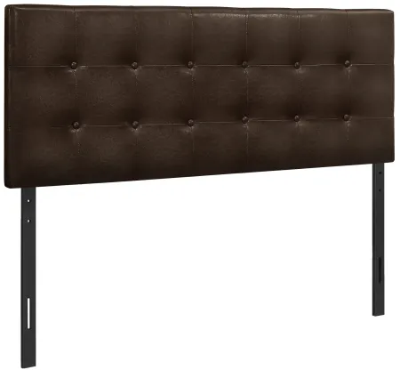Bed, Headboard Only, Full Size, Bedroom, Upholstered, Pu Leather Look, Brown, Transitional