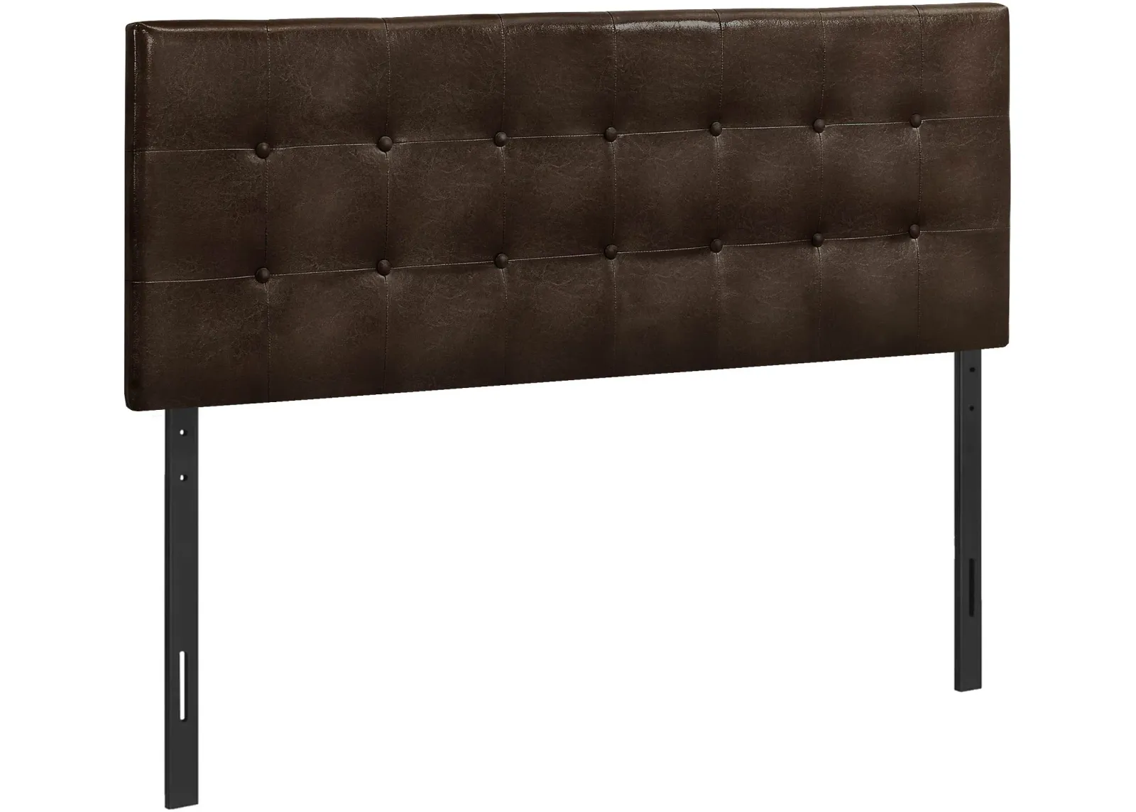 Bed, Headboard Only, Queen Size, Bedroom, Upholstered, Pu Leather Look, Brown, Transitional