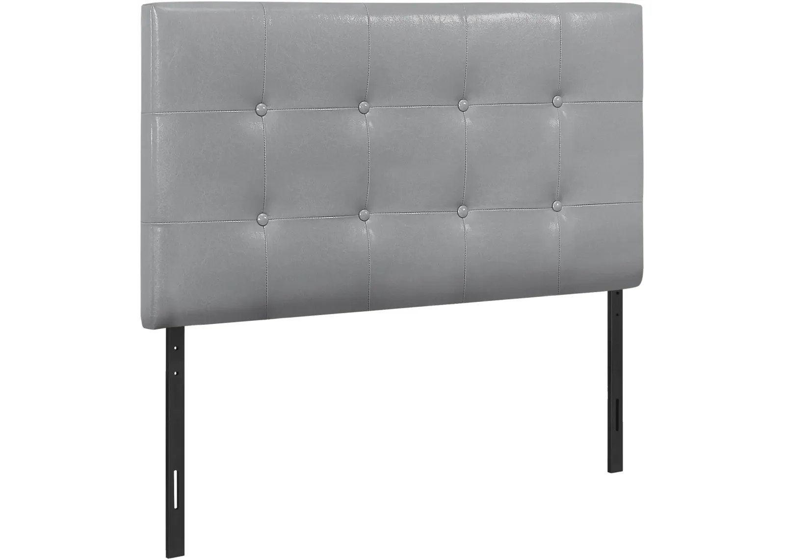 Bed, Headboard Only, Twin Size, Bedroom, Upholstered, Pu Leather Look, Grey, Transitional