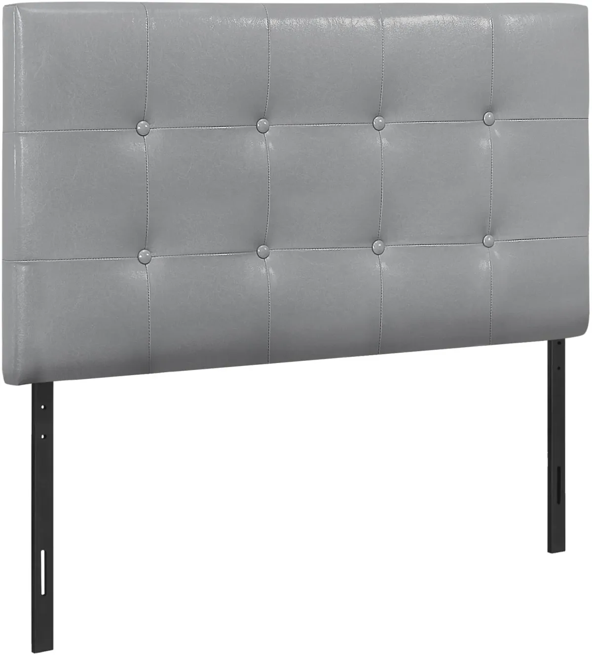 Bed, Headboard Only, Twin Size, Bedroom, Upholstered, Pu Leather Look, Grey, Transitional