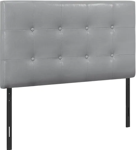 Bed, Headboard Only, Twin Size, Bedroom, Upholstered, Pu Leather Look, Grey, Transitional