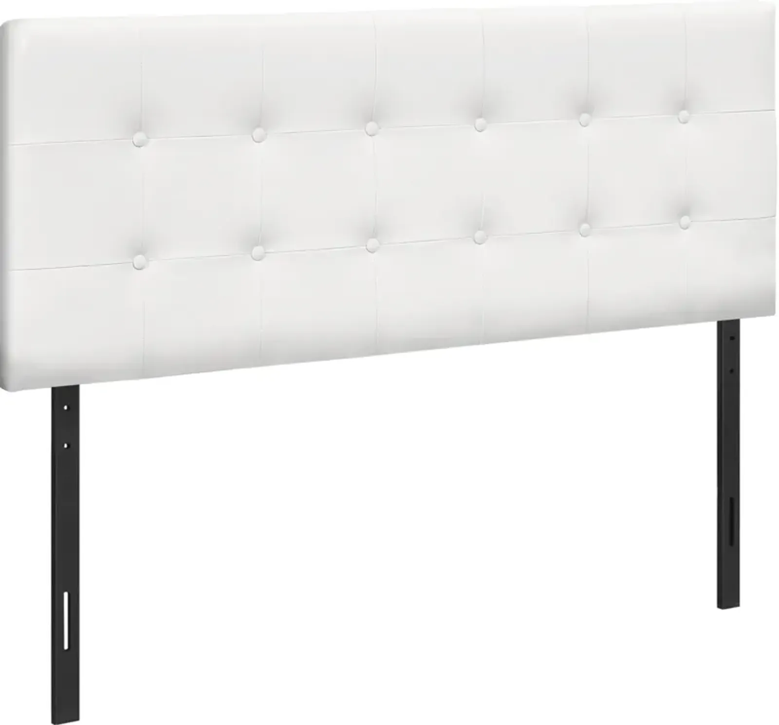 Bed, Headboard Only, Full Size, Bedroom, Upholstered, Pu Leather Look, White, Transitional