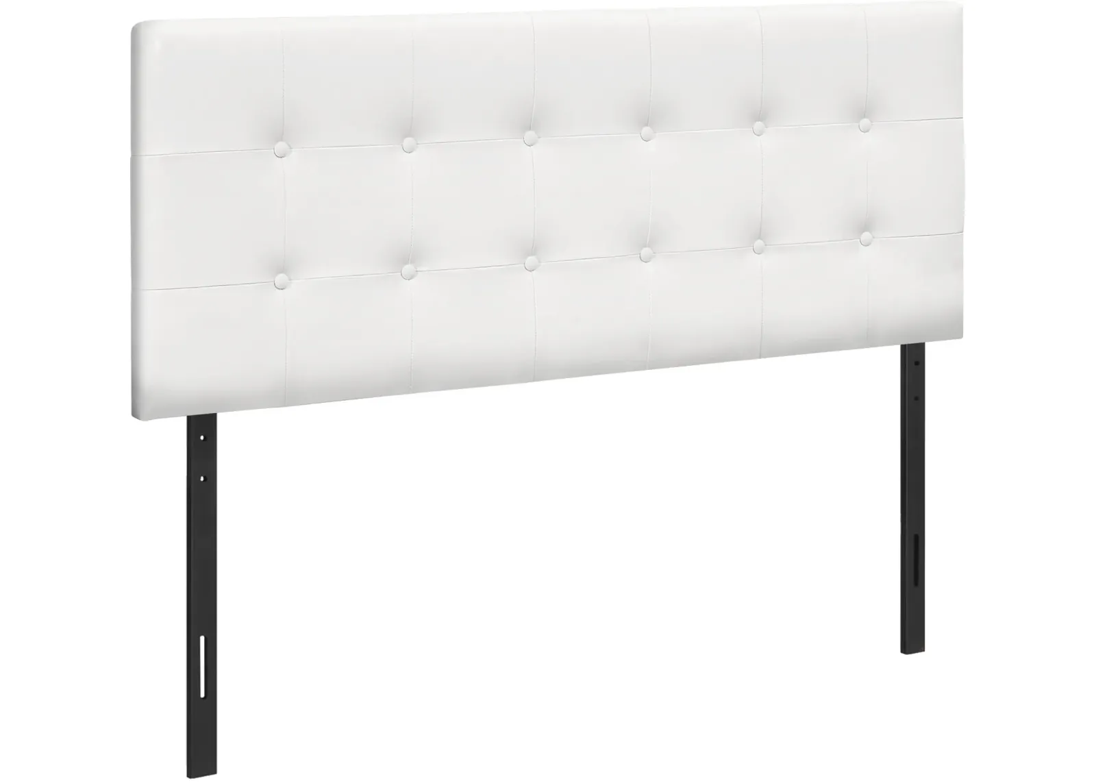 Bed, Headboard Only, Full Size, Bedroom, Upholstered, Pu Leather Look, White, Transitional