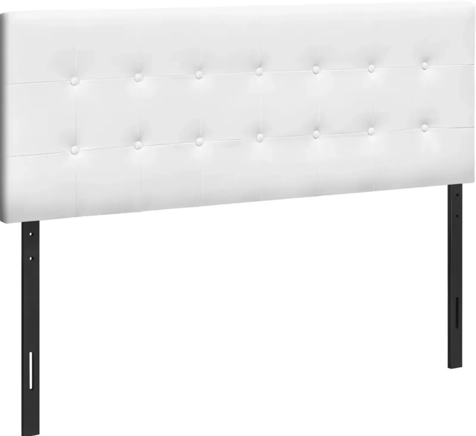 Bed, Headboard Only, Queen Size, Bedroom, Upholstered, Pu Leather Look, White, Transitional