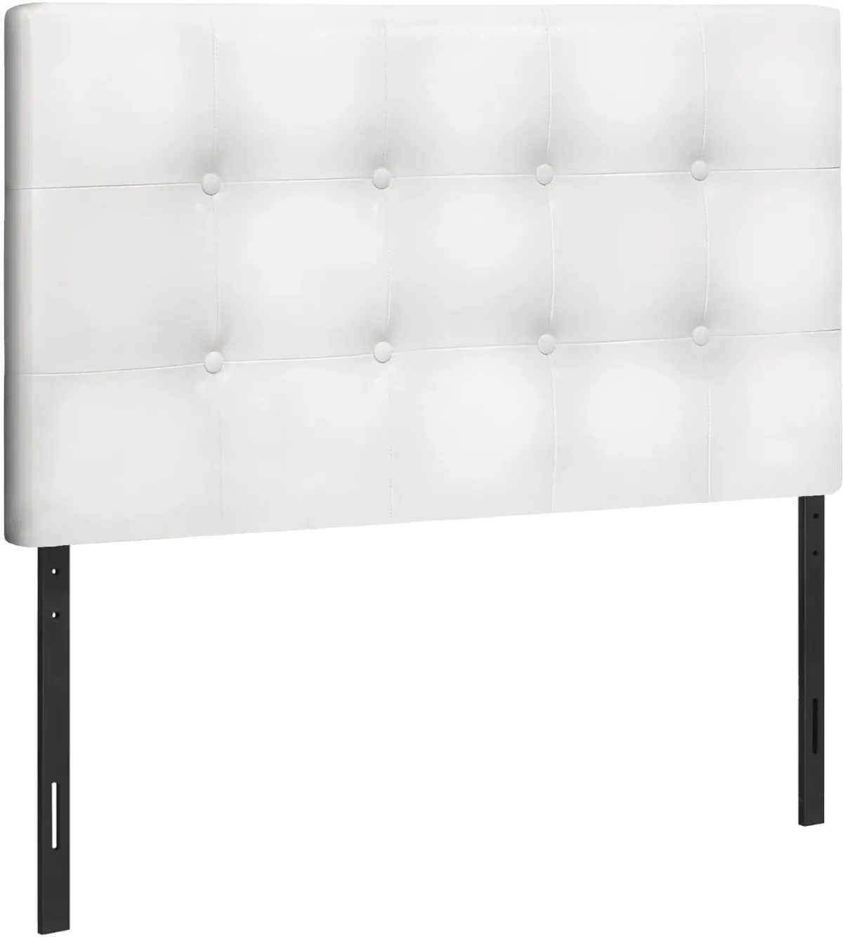 Bed, Headboard Only, Twin Size, Bedroom, Upholstered, Pu Leather Look, White, Transitional