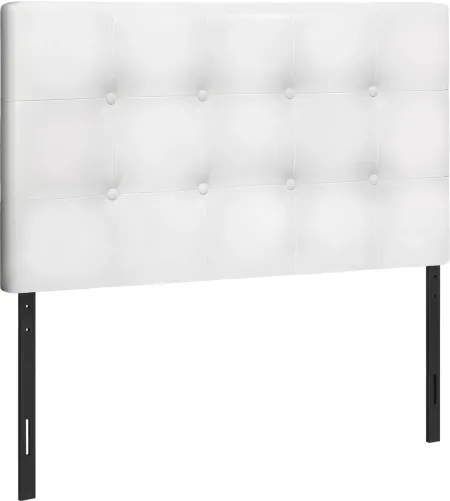 Bed, Headboard Only, Twin Size, Bedroom, Upholstered, Pu Leather Look, White, Transitional