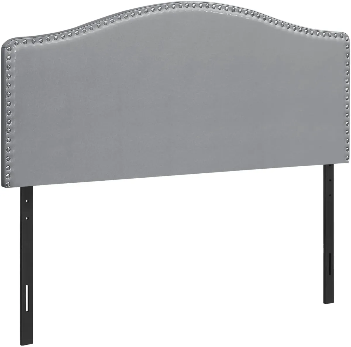 Bed, Headboard Only, Queen Size, Bedroom, Upholstered, Pu Leather Look, Grey, Transitional