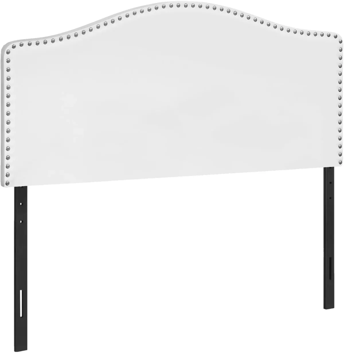 Bed, Headboard Only, Full Size, Bedroom, Upholstered, Pu Leather Look, White, Transitional