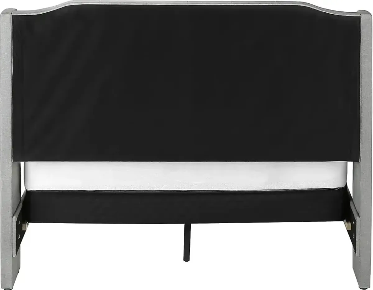 Monarch Specialties Inc. Grey Linen Queen Bed