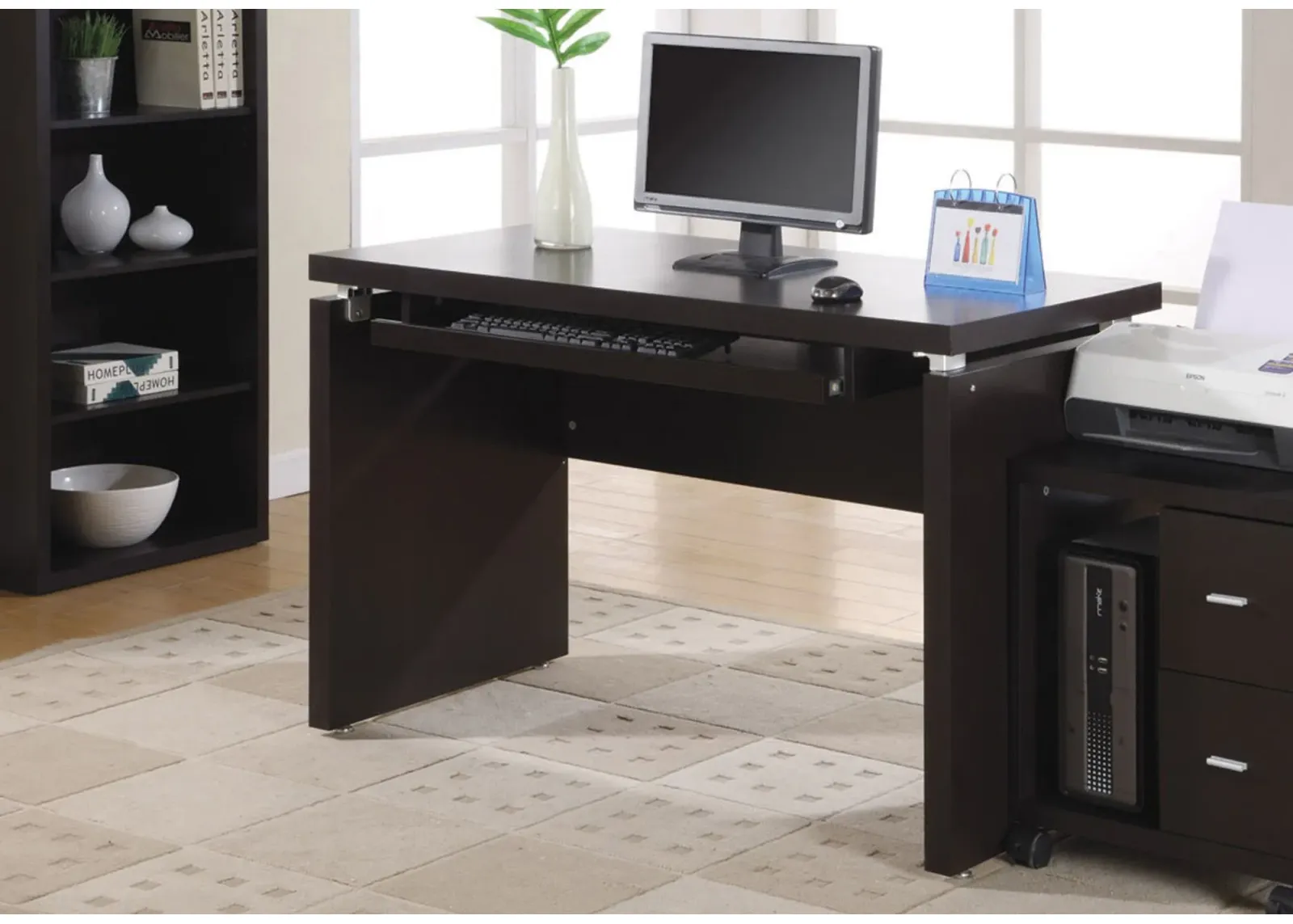 Computer Desk, Home Office, Laptop, 48"L, Work, Laminate, Brown, Contemporary, Modern