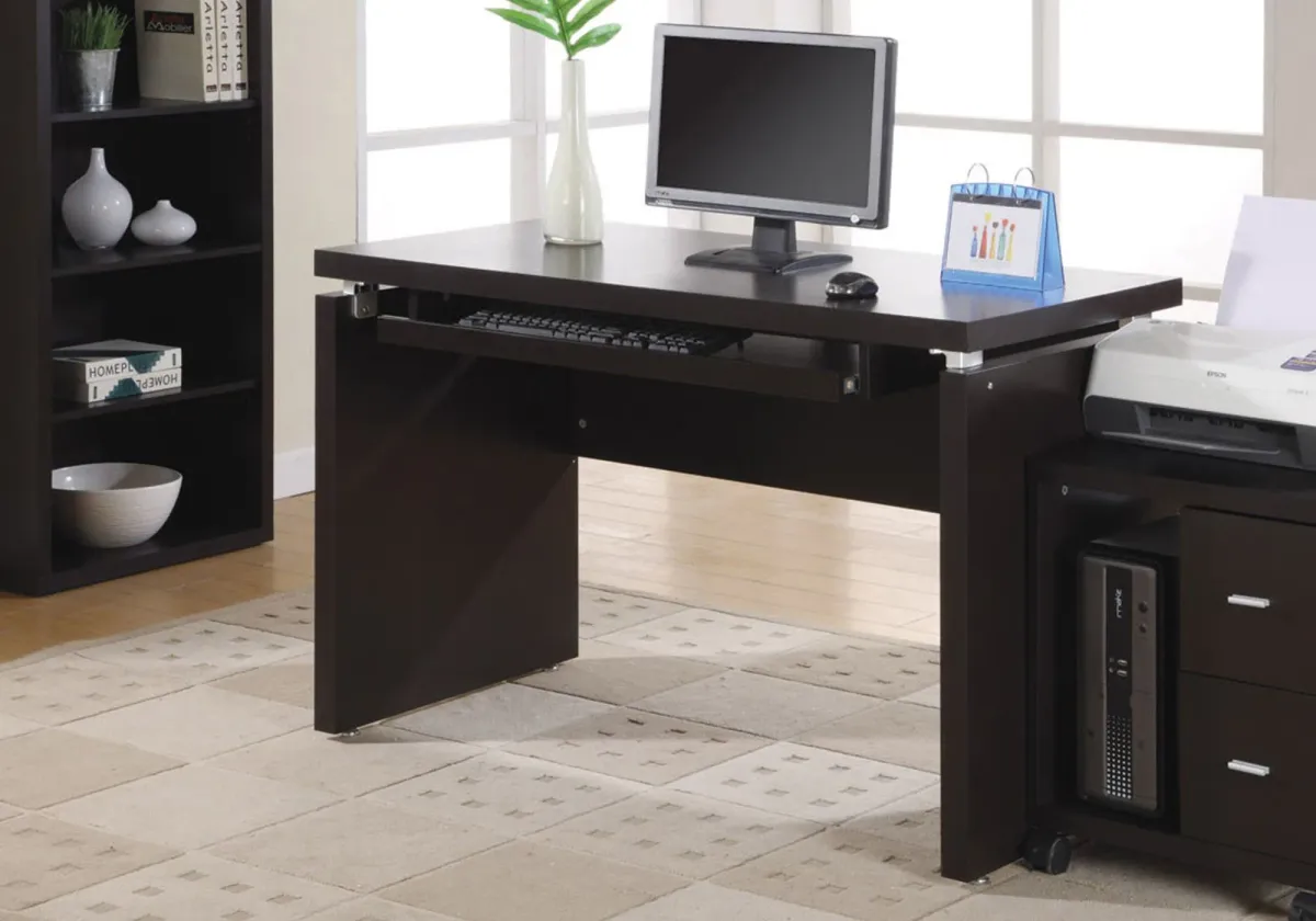 Computer Desk, Home Office, Laptop, 48"L, Work, Laminate, Brown, Contemporary, Modern