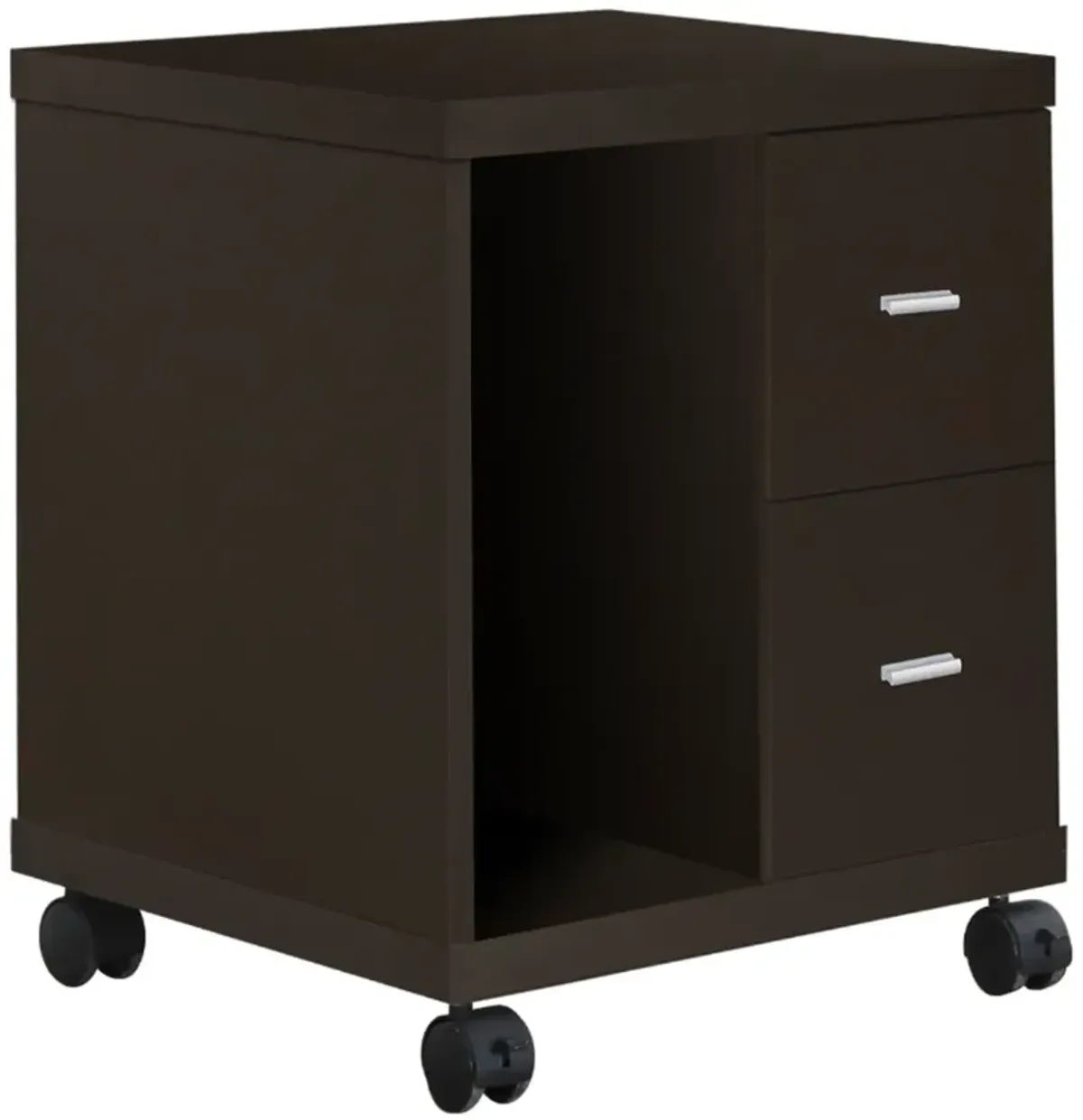 Office, File Cabinet, Printer Cart, Rolling File Cabinet, Mobile, Storage, Work, Laminate, Brown, Contemporary, Modern