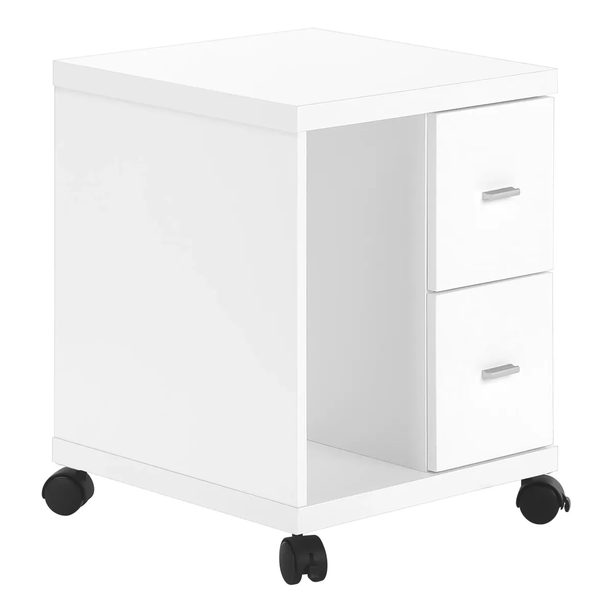 Office, File Cabinet, Printer Cart, Rolling File Cabinet, Mobile, Storage, Work, Laminate, White, Contemporary, Modern