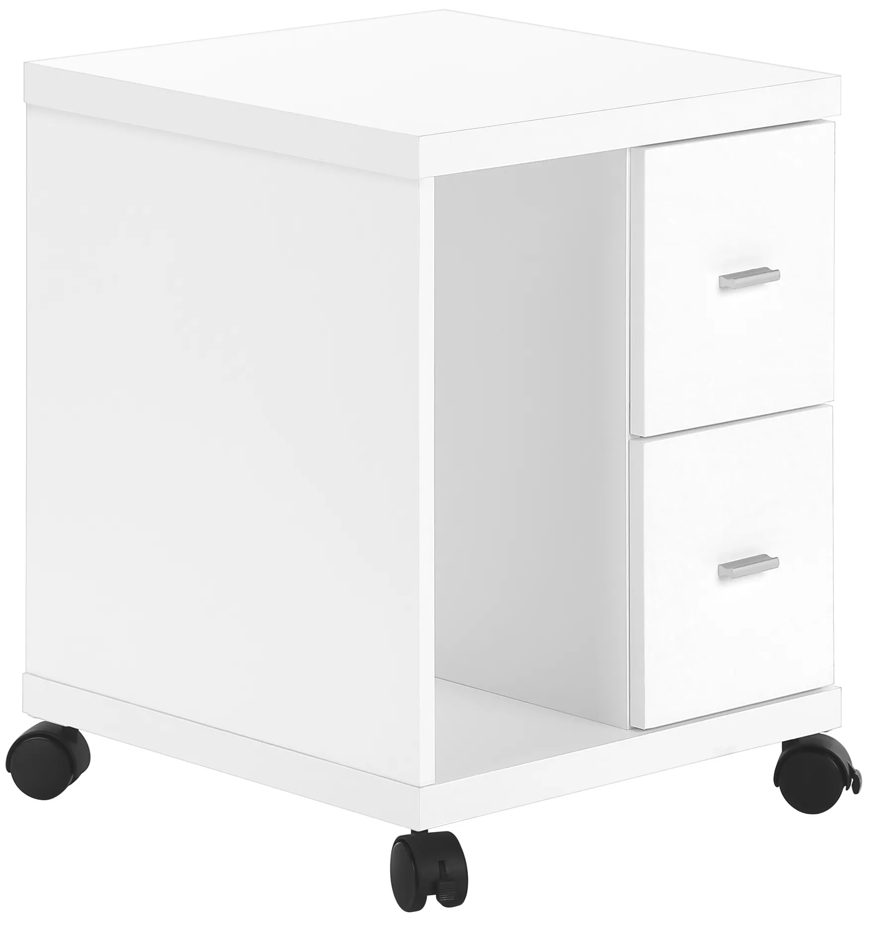 Office, File Cabinet, Printer Cart, Rolling File Cabinet, Mobile, Storage, Work, Laminate, White, Contemporary, Modern