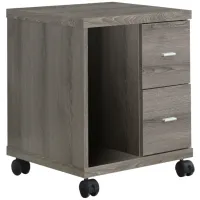 Office, File Cabinet, Printer Cart, Rolling File Cabinet, Mobile, Storage, Work, Laminate, Brown, Contemporary, Modern