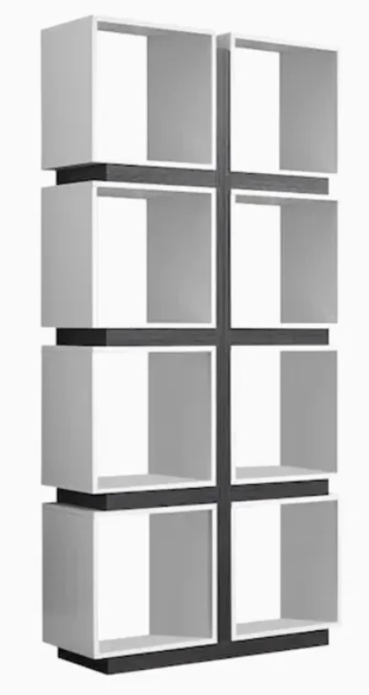 Bookshelf, Bookcase, Etagere, 5 Tier, 71"H, Office, Bedroom, Laminate, White, Grey, Contemporary, Modern