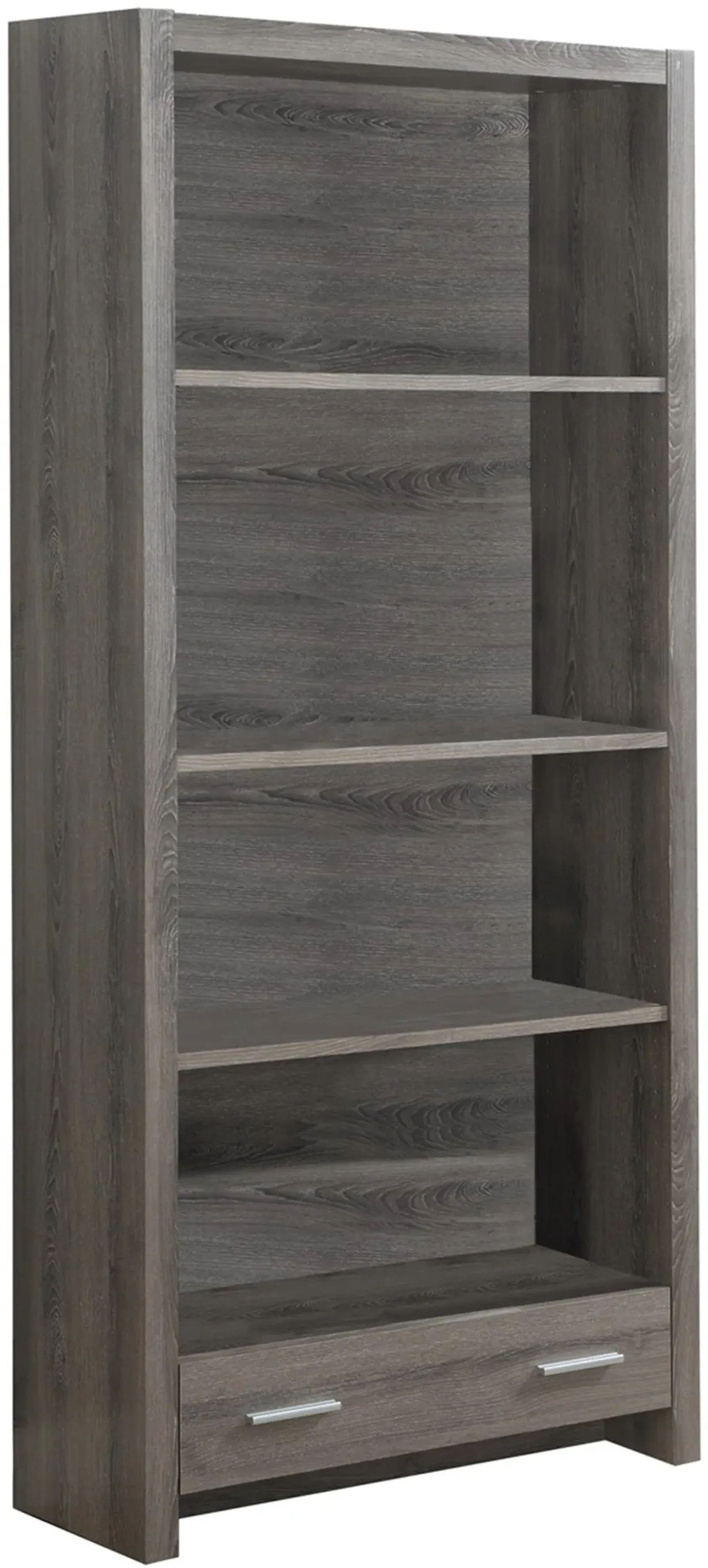 Bookshelf, Bookcase, 5 Tier, 72"H, Office, Bedroom, Laminate, Brown, Contemporary, Modern