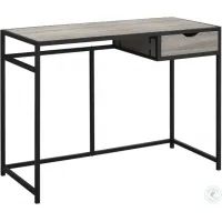 Computer Desk, Home Office, Laptop, Storage Drawer, 42"L, Work, Metal, Laminate, Brown, Black, Contemporary, Modern