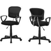 Office Chair, Adjustable Height, Swivel, Ergonomic, Armrests, Computer Desk, Work, Juvenile, Metal, Mesh, Black, Contemporary, Modern
