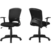 Office Chair, Adjustable Height, Swivel, Ergonomic, Armrests, Computer Desk, Work, Metal, Mesh, Black, Contemporary, Modern