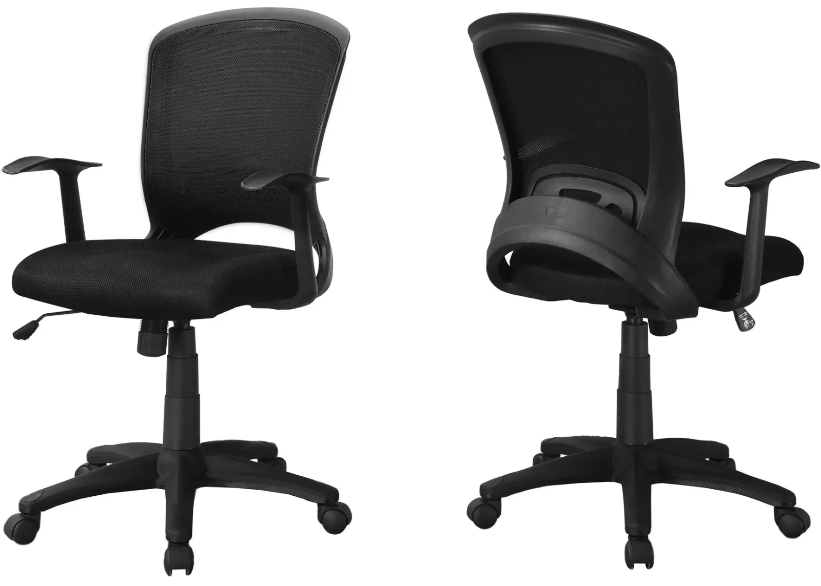 Office Chair, Adjustable Height, Swivel, Ergonomic, Armrests, Computer Desk, Work, Metal, Mesh, Black, Contemporary, Modern