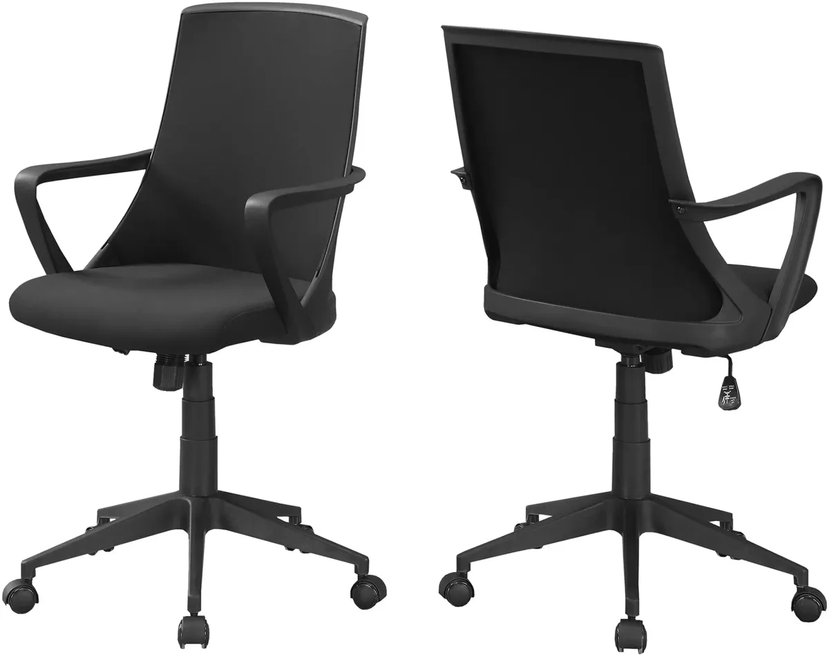 Office Chair, Adjustable Height, Swivel, Ergonomic, Armrests, Computer Desk, Work, Metal, Mesh, Black, Contemporary, Modern