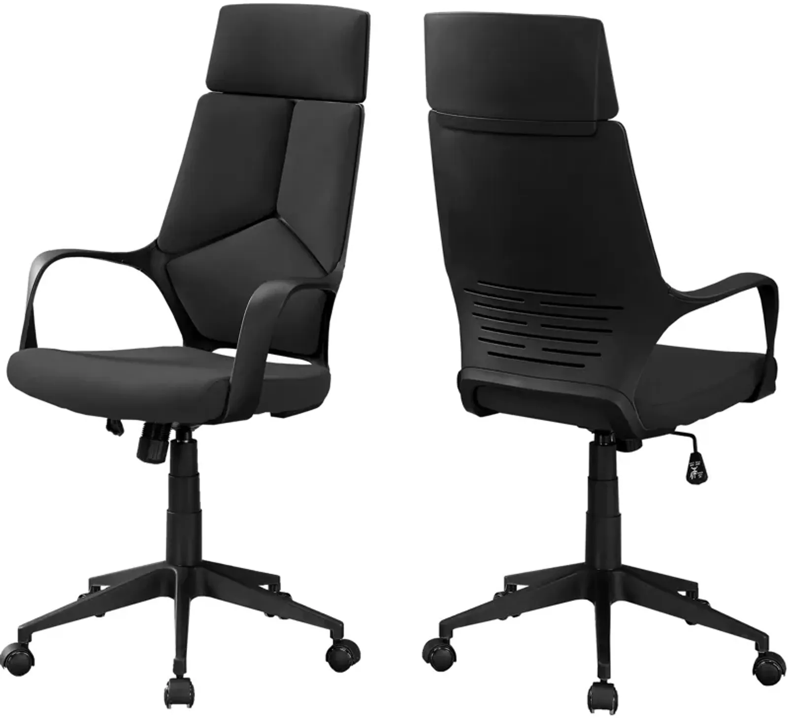 Office Chair, Adjustable Height, Swivel, Ergonomic, Armrests, Computer Desk, Work, Metal, Fabric, Black, Contemporary, Modern