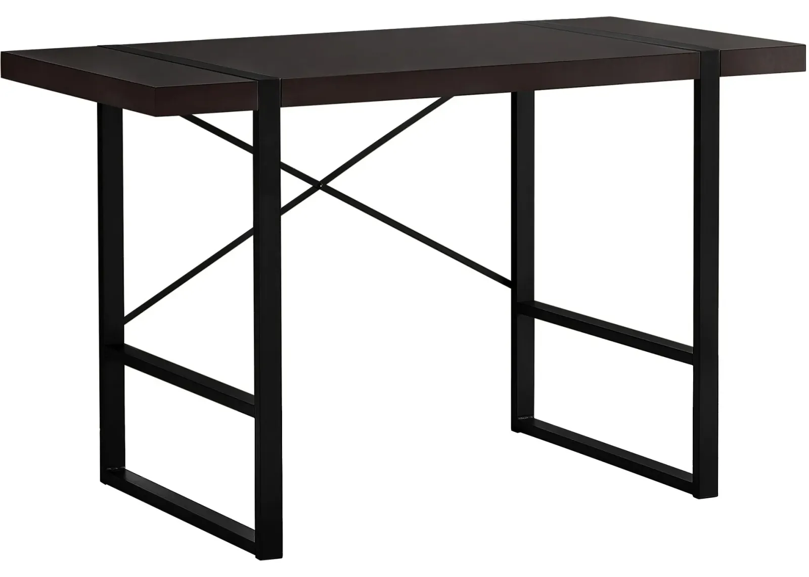 Computer Desk, Home Office, Laptop, 48"L, Work, Metal, Laminate, Brown, Black, Contemporary, Modern