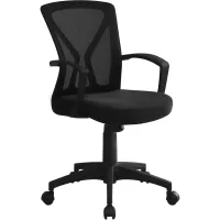 Office Chair, Adjustable Height, Swivel, Ergonomic, Armrests, Computer Desk, Work, Metal, Fabric, Brown, Contemporary, Modern
