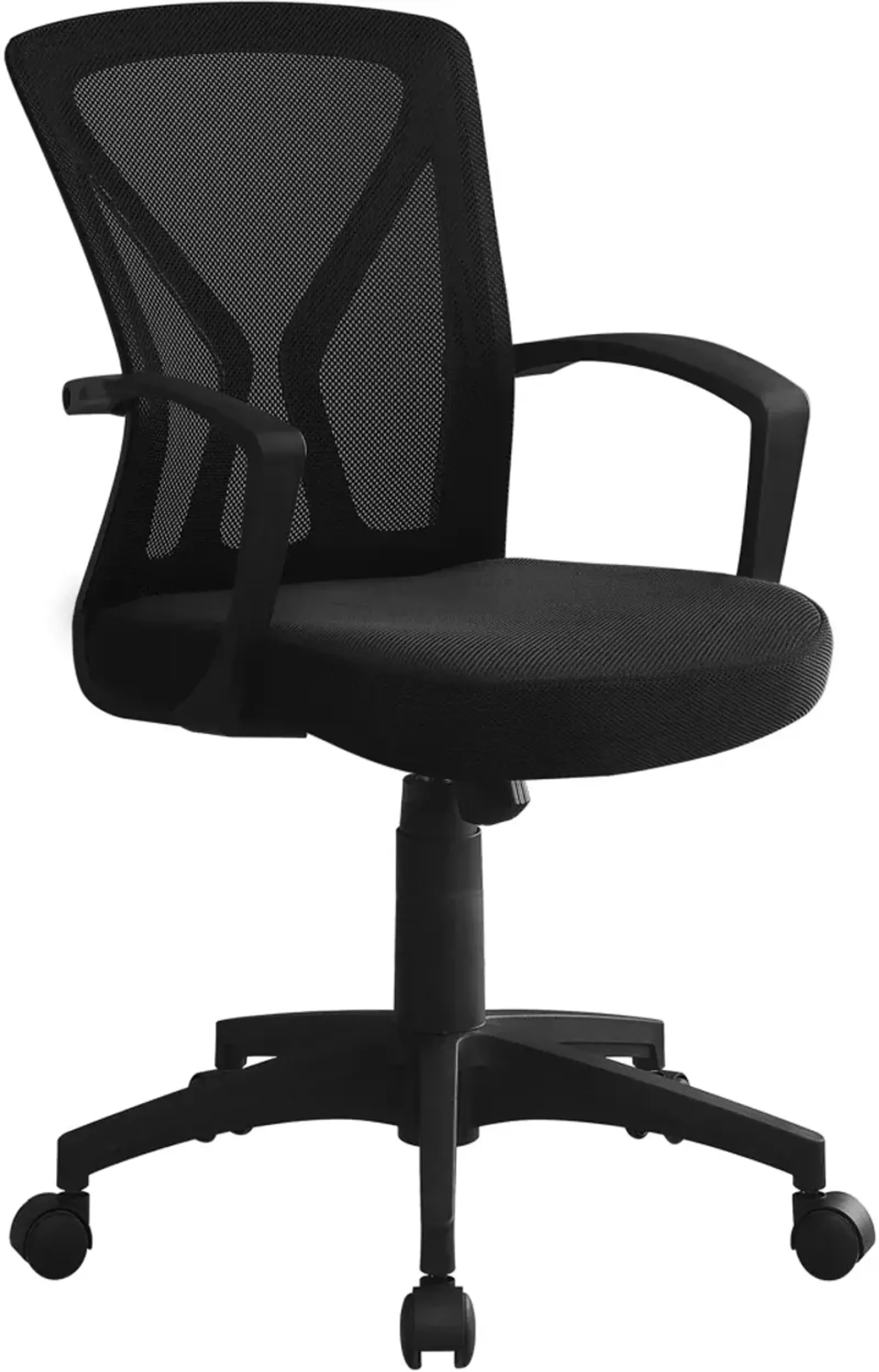 Office Chair, Adjustable Height, Swivel, Ergonomic, Armrests, Computer Desk, Work, Metal, Fabric, Brown, Contemporary, Modern