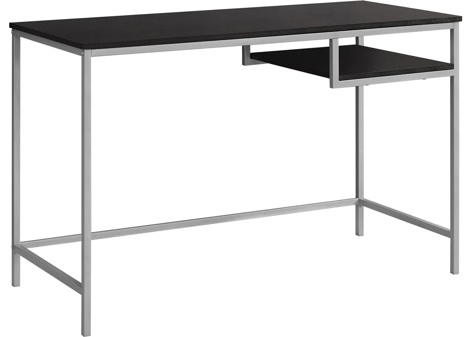 Computer Desk, Home Office, Laptop, 48"L, Work, Metal, Laminate, Brown, Grey, Contemporary, Modern