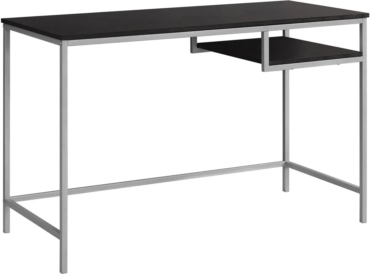 Computer Desk, Home Office, Laptop, 48"L, Work, Metal, Laminate, Brown, Grey, Contemporary, Modern