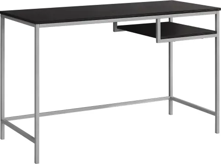 Computer Desk, Home Office, Laptop, 48"L, Work, Metal, Laminate, Brown, Grey, Contemporary, Modern