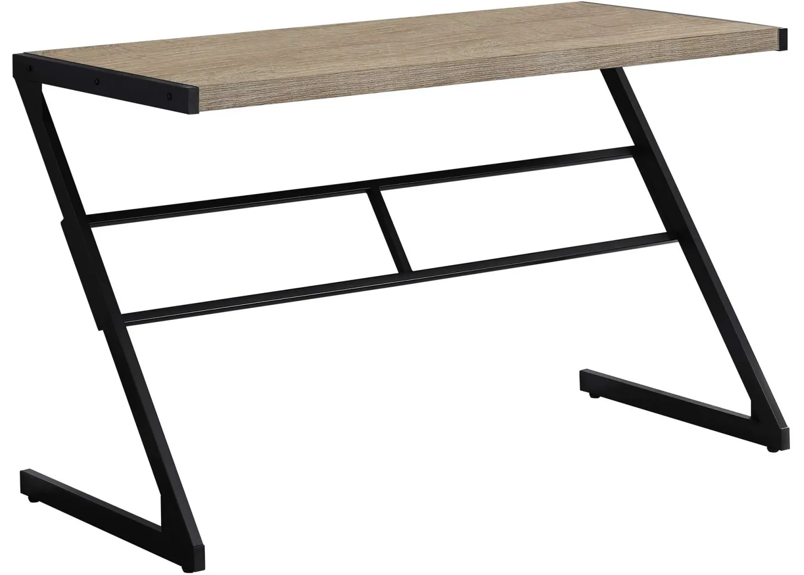 Computer Desk, Home Office, Laptop, 48"L, Work, Metal, Laminate, Brown, Black, Contemporary, Modern