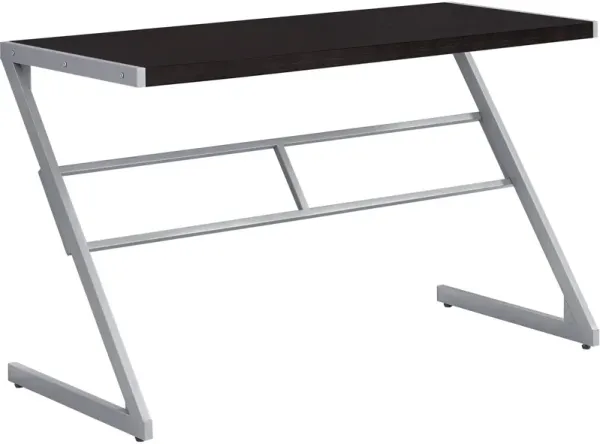 Computer Desk, Home Office, Laptop, 48"L, Work, Metal, Laminate, Brown, Grey, Contemporary, Modern