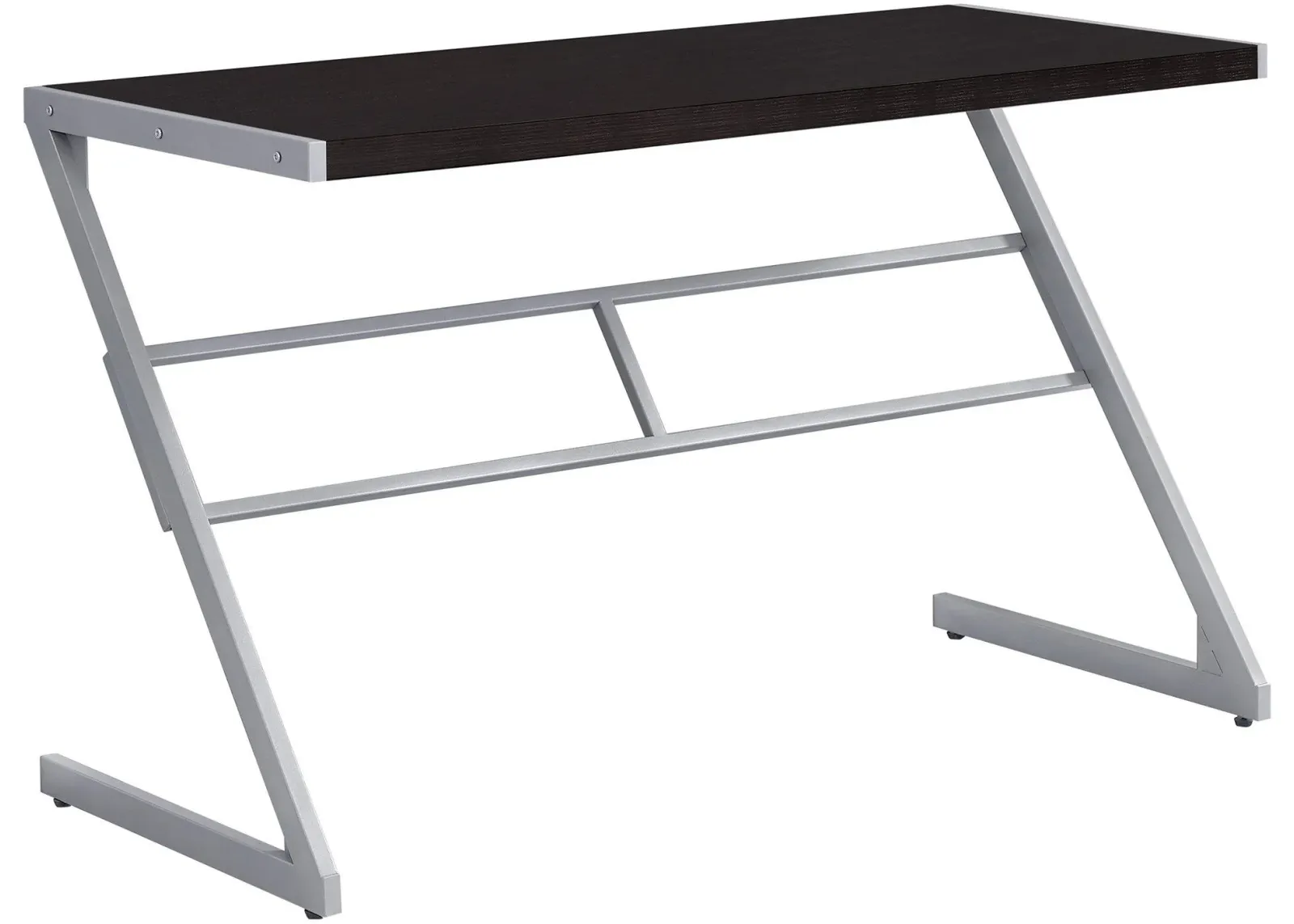 Computer Desk, Home Office, Laptop, 48"L, Work, Metal, Laminate, Brown, Grey, Contemporary, Modern