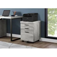 File Cabinet, Rolling Mobile, Storage Drawers, Printer Stand, Office, Work, Laminate, Grey, Contemporary, Modern