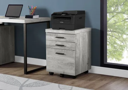 File Cabinet, Rolling Mobile, Storage Drawers, Printer Stand, Office, Work, Laminate, Grey, Contemporary, Modern