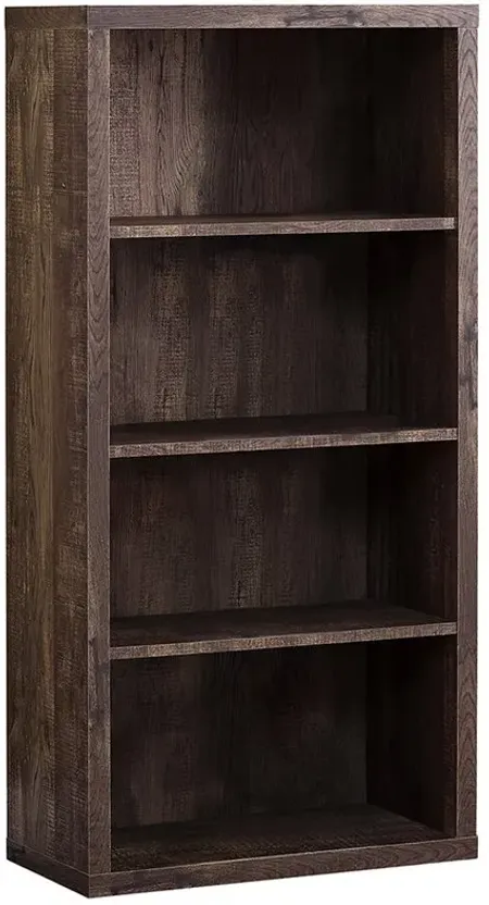 Bookshelf, Bookcase, Etagere, 5 Tier, 48"H, Office, Bedroom, Laminate, Brown, Contemporary, Modern