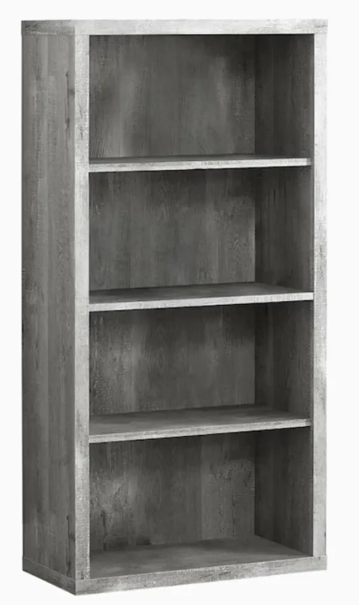 Bookshelf, Bookcase, Etagere, 5 Tier, 48"H, Office, Bedroom, Laminate, Grey, Contemporary, Modern