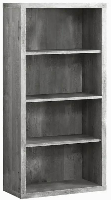 Bookshelf, Bookcase, Etagere, 5 Tier, 48"H, Office, Bedroom, Laminate, Grey, Contemporary, Modern