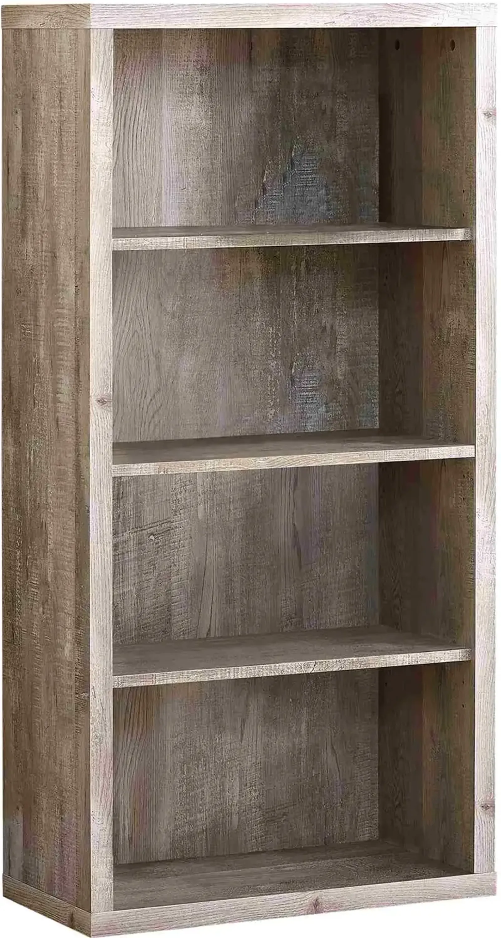 Bookshelf, Bookcase, Etagere, 5 Tier, 48"H, Office, Bedroom, Laminate, Beige, Contemporary, Modern