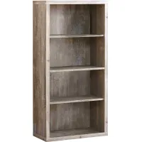 Bookshelf, Bookcase, Etagere, 5 Tier, 48"H, Office, Bedroom, Laminate, Beige, Contemporary, Modern