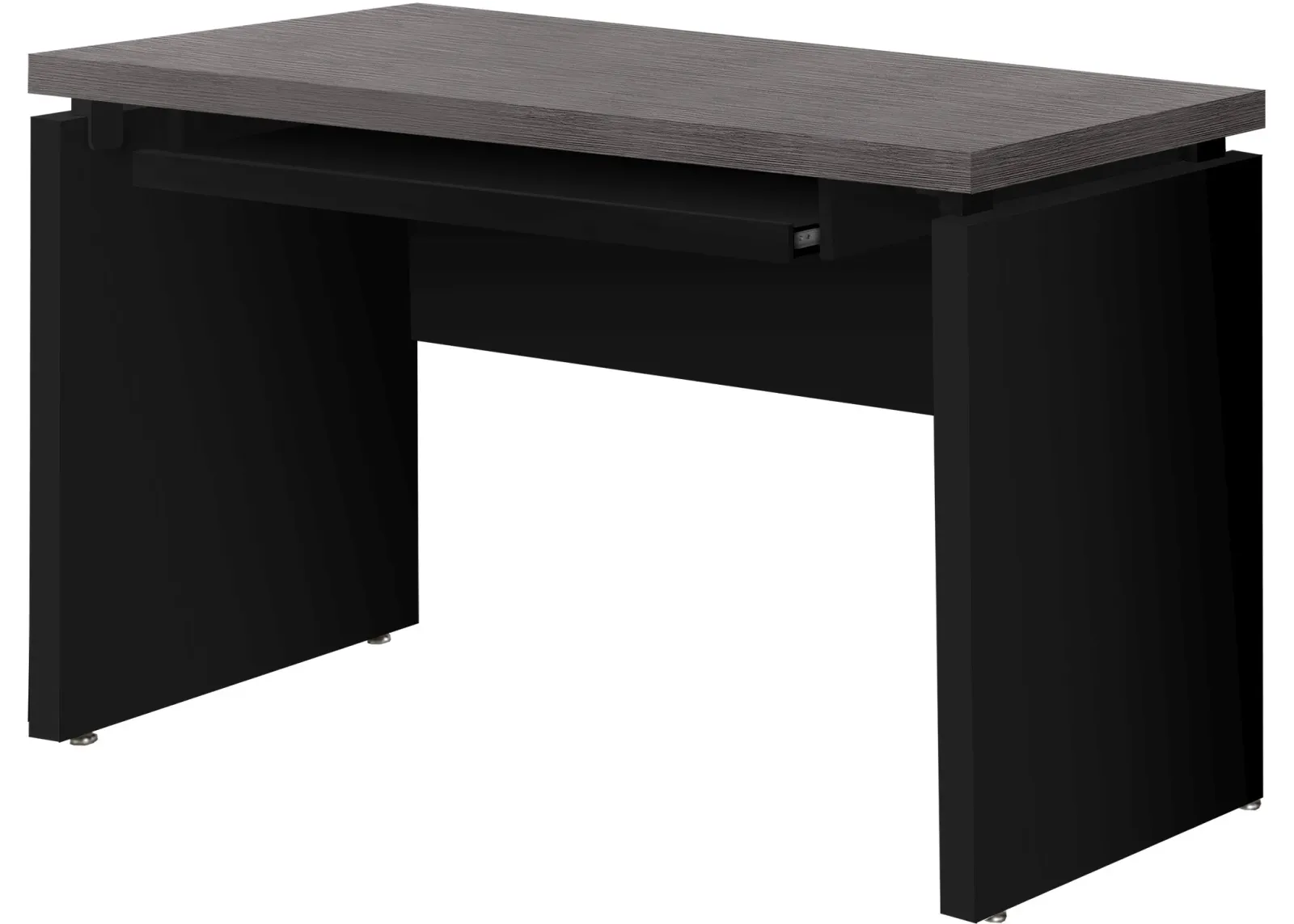 Computer Desk, Home Office, Laptop, 48"L, Work, Laminate, Black, Grey, Contemporary, Modern