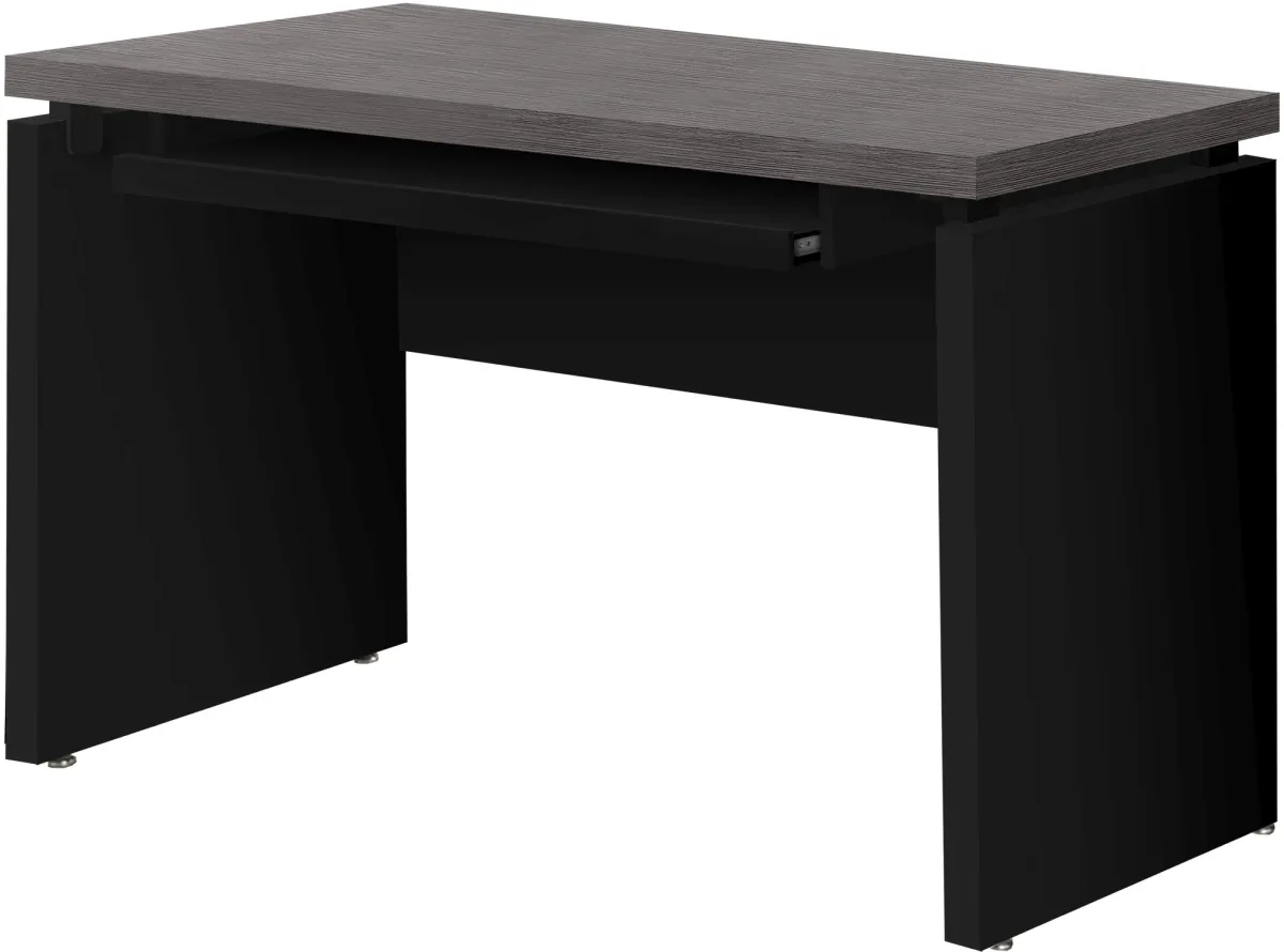 Computer Desk, Home Office, Laptop, 48"L, Work, Laminate, Black, Grey, Contemporary, Modern