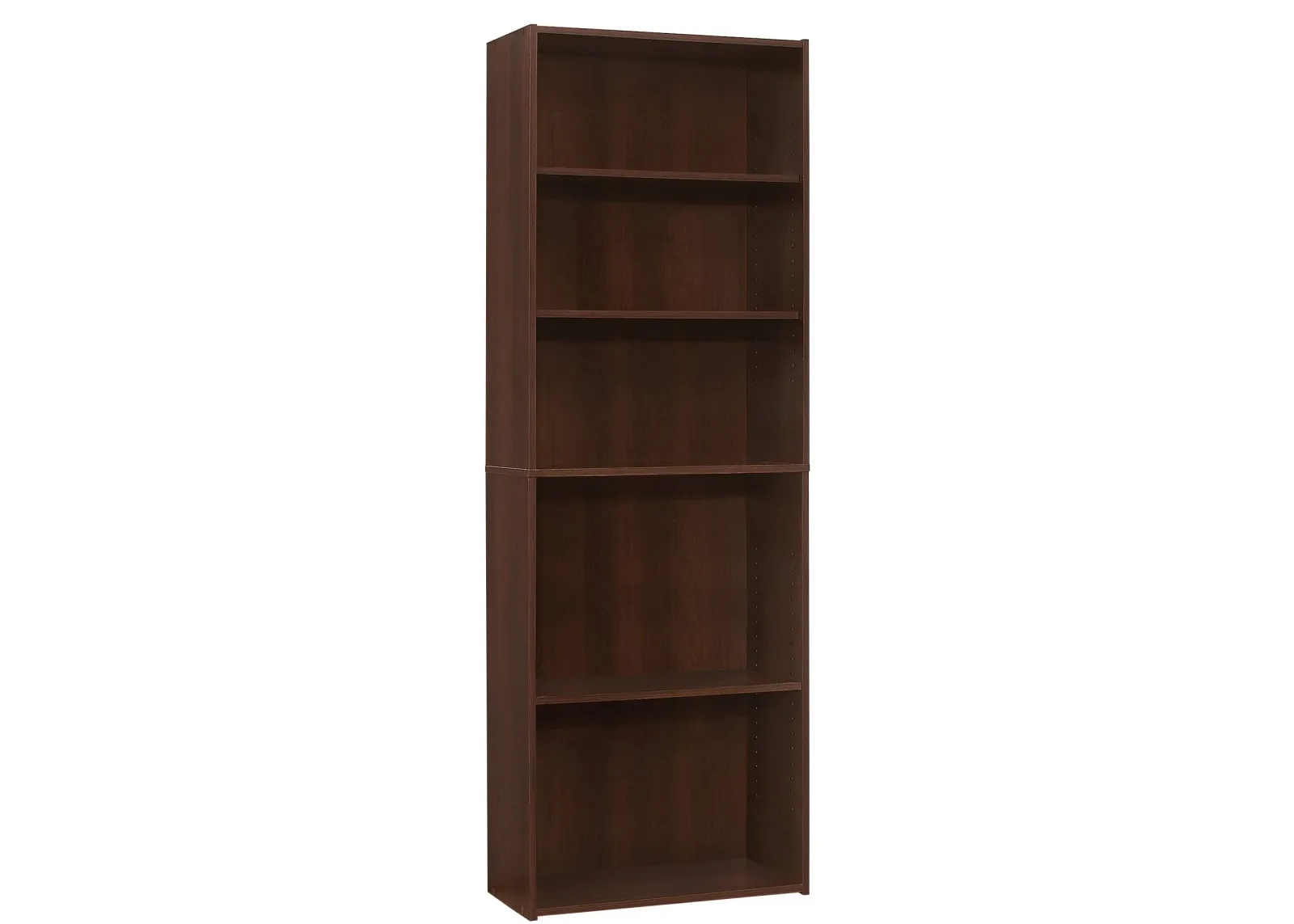 Bookshelf, Bookcase, 6 Tier, 72"H, Office, Bedroom, Laminate, Brown, Transitional