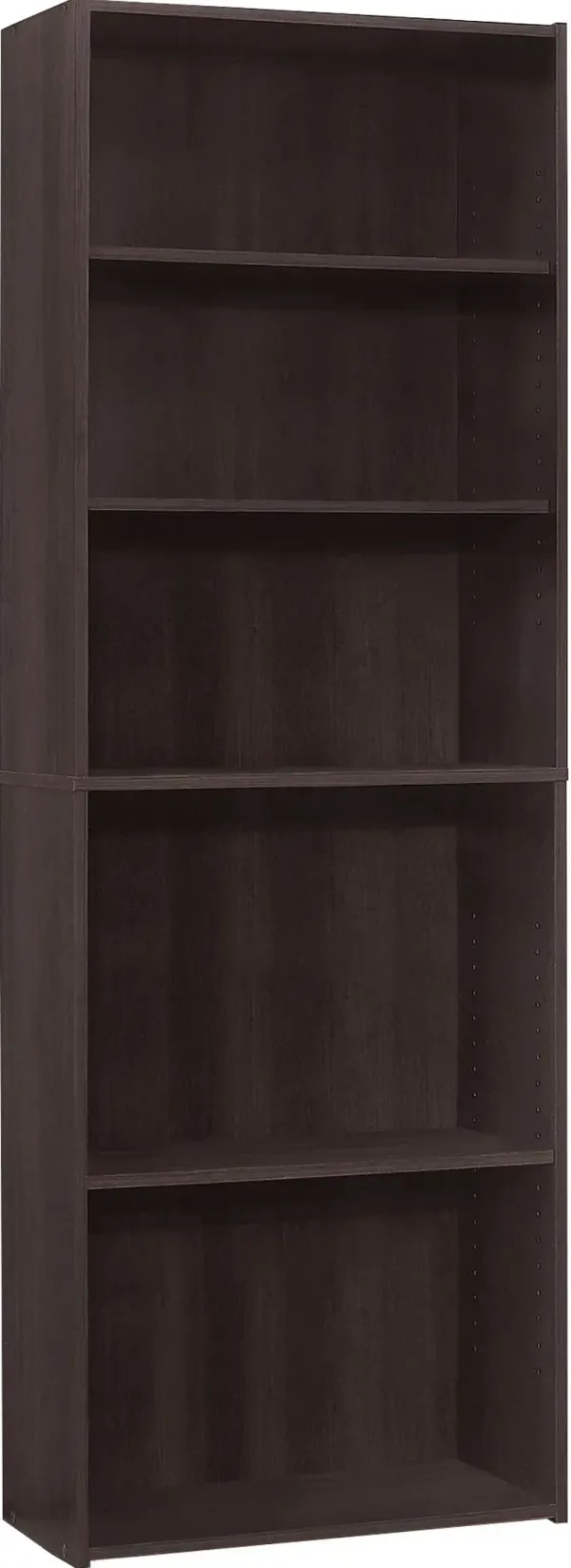 Bookshelf, Bookcase, 6 Tier, 72"H, Office, Bedroom, Laminate, Brown, Transitional