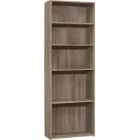 Bookshelf, Bookcase, 6 Tier, 72"H, Office, Bedroom, Laminate, Brown, Transitional